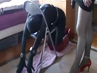 Babe tied up to the chair and fucked real hard