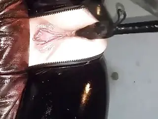 Girl in latex enjoys BDSM and anal fuck in Doggystyle